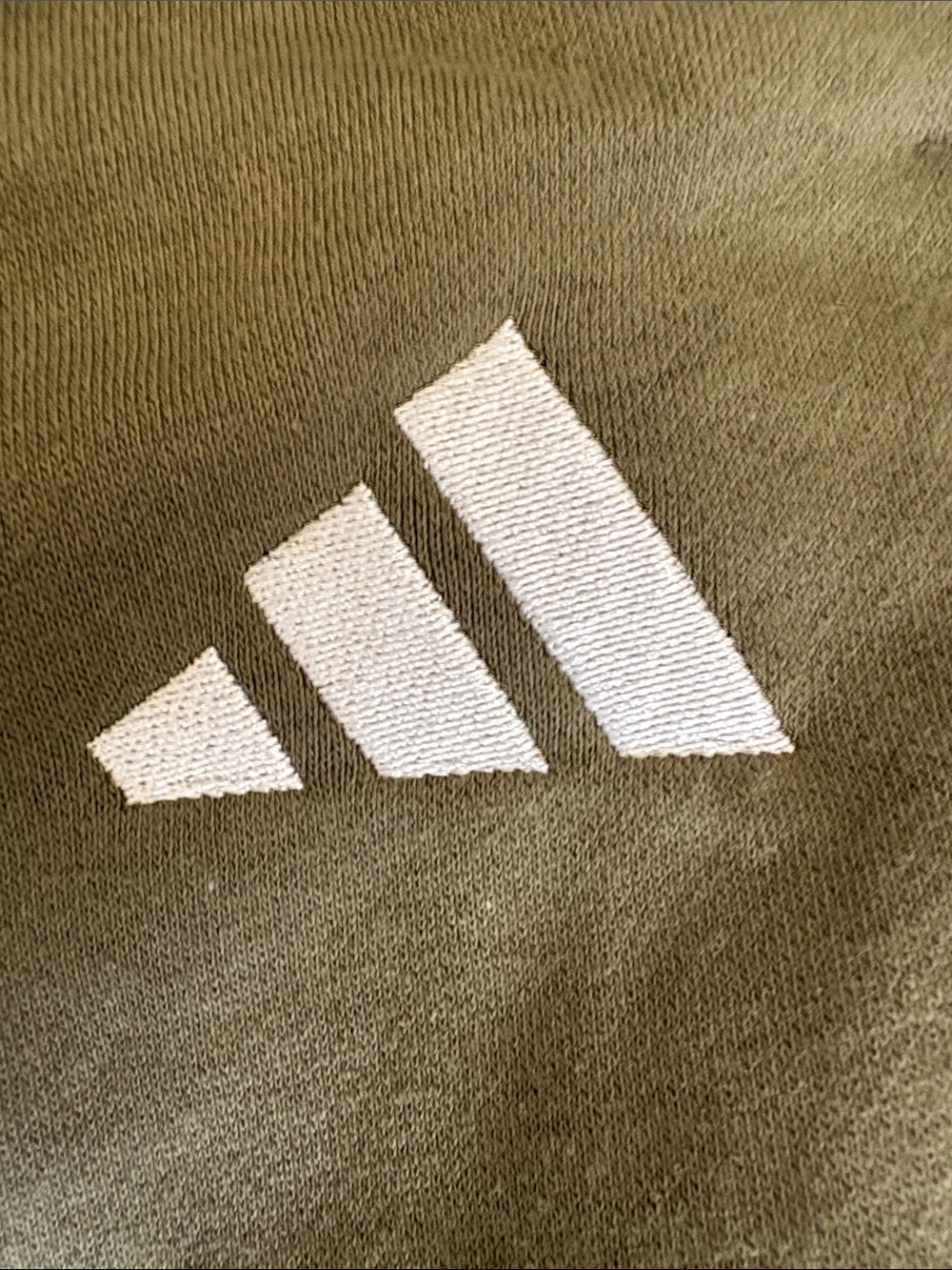 adidas Olive Green Joggers with White Side Stripes - Picture 4 of 7